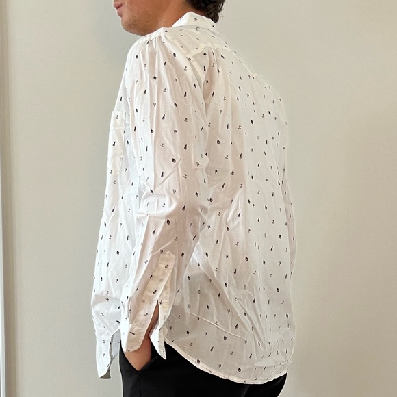 Club Monaco Nautical Pattern Button Down - Picture 2 of 3